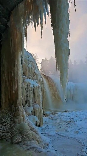 Jägala Waterfall,Jägala juga,водопад Ягала,Эстония. #estonia #nature #waterfall #beautiful #winter