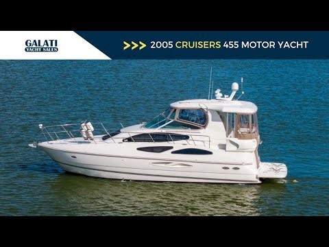 2005 Cruisers 455 “Sky Brown” For Sale – Low Hours, Enclosed Bridge, Beautifully Maintained