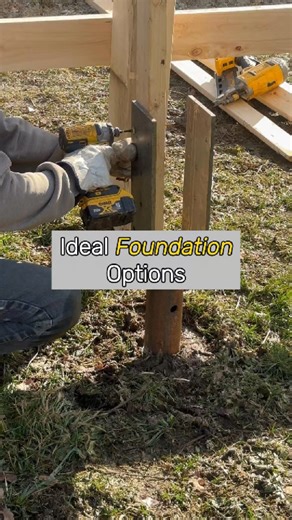 130K views · 607 reactions | Keep wood out of the ground- use these alternatives instead #shops #shopbuilder #foundation | Farrow Built | Facebook