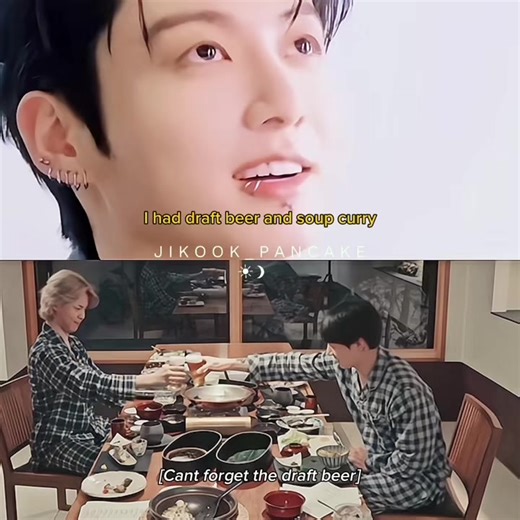 Sapporo immediately comes to his mind😭 #jimin #jungkook #jikook #bts