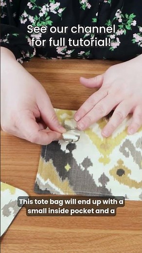 Add Pockets to Any Tote Bag (Easy Sewing Hack) #sewinghacks #totebagtutorial #onlinefabricstore