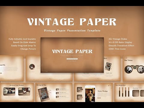 Vintage Paper Presentation Template for PowerPoint & Google Slide.