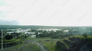 Pinrang, Sulawesi Selatan Indonesia. Mining in the middle of rice fields. January 23 2021
