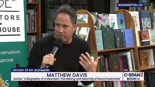 Author of "Biography of a Mountain," Matthew Davis is asked if Mount Rushmore's history is more complicated than that of Confederate statues. Hear his answer... Watch the full interview this Sunday at 9 PM ET on C-SPAN 2 BookTV. | BookTV