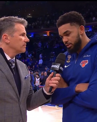 12K views · 372 reactions | KAT with another monster game (28 points, 12 rebounds) as the Knicks win their 4th straight. Look at how he grins when I tell him the team is now 6-0 to start the season at the Garden. Have you noticed a difference in Towns during this winning streak? He's averaging 24 and 12 in the four straight wins. (via MSG Networks) | Alan Hahn | Facebook