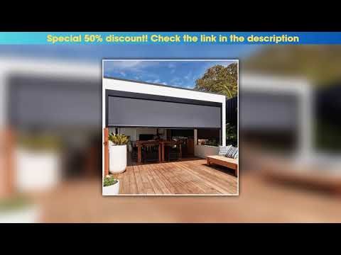 First Look Motorized Outdoor Roller Shades Windproof and Waterproof Smart Motor Remote Control Zip•