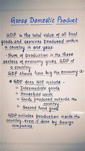 GDP - Gross Domestic Product. Class -10 Economics