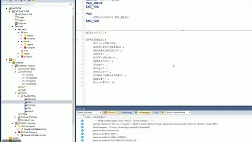 倍福TwinCAT3 EtherCAT总线控制汇川SV630N伺服完整教学视频