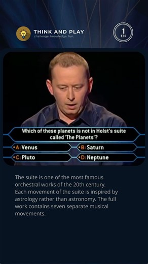 One Planet Is Missing From Holst’s “The Planets” 🌌 Can You Guess It? #quiz #millionaire #music #tv