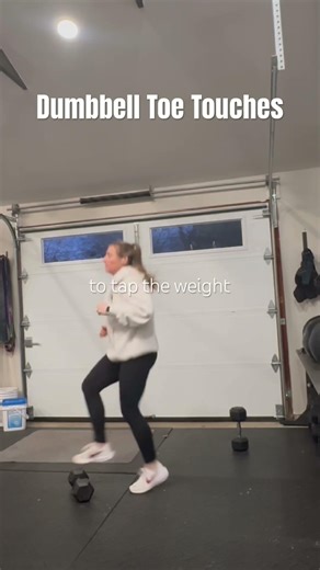 Dumbbell Toe Touches #homegym
