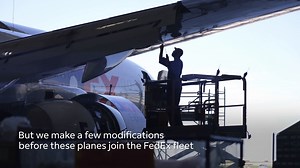 Before a new Boeing 767 joins our fleet, a few modifications need to be made to each aircraft by our specialized team in Memphis and Indianapolis. See what goes in to preparing each aircraft for package delivery around the world. | FedEx