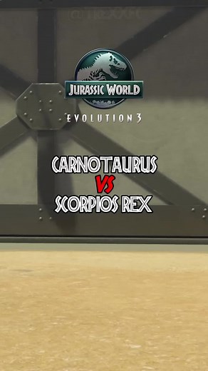 Carnotaurus vs Scorpios Rex. #dinosaur #jurassicworldevolution3 #jurassicworld #carnotaurus