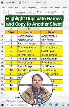 ✅ Easy Way to Highlight Duplicate Names and Copy to Another Sheet in Excel #excelhacks
