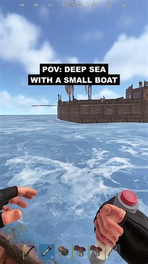 Can a small boat survive the deep Sea? #shorts #rust #gaming