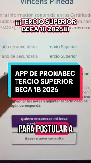 ¿CÓMO CONSULTAR EN LA APP DE PRONABEC?#beca #beca18 #becahijodedocentes #examen #peru🇵🇪 #peru #uni #universidad#greenscreen