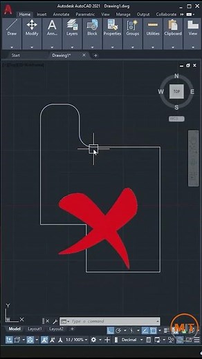 Easy Way to Use Fillet in AutoCAD!
