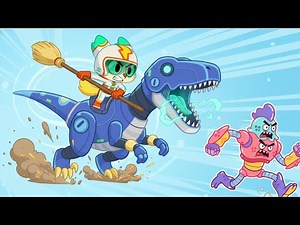 Dinosaur Adventure | Giant Robot Dinosaur | Song Nursery Rhymes | Nuton & Lola