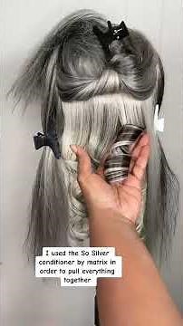 Turn Silver Grey Into Perfect Salt & Pepper Highlights | Easy Wig Dye Tutorial ✨ #luvwinhair #wigs