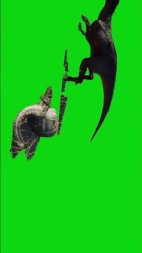 Dinosaur Animation Green Screen | T-Rex Attack | Free 4K Stock Footage for Editing #greenscreen