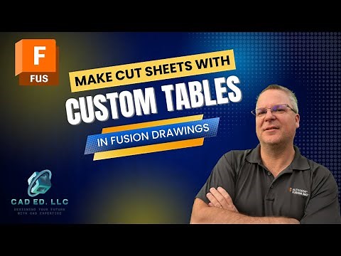 Custom Tables in Fusion Drawings