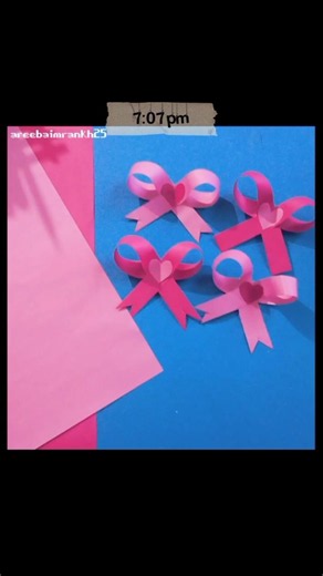 🎀 Turning simple computer paper into a cute ribbon ✨💖. #artandcraft #diycraft #papercrafttutorial