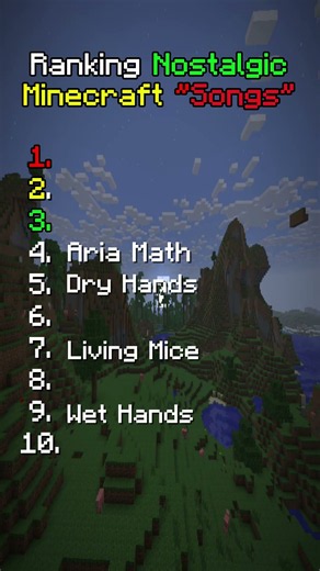 Top 10 NOSTALGIC Minecraft Songs🎵 #minecraft #nostalgia