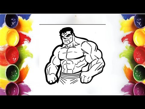 Relaxing Learning: How to Color Hulk Body | Mini Artist Coloring Tutorial