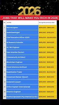 Top 15 Highest Paying Jobs in 2026 | Salary Comparison 💰#JobComparison#HighestPayingJob#BestJobs2026