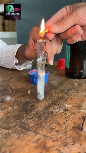 Hydrogen Gas POP Sound Experiment 🧪 #science #chemistry #viral #experiment #class10 ‪@GAZEAcademy‬