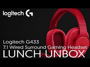 Logitech G433 7.1 Wired Surround Gaming Headset - Lunch Unbox #35