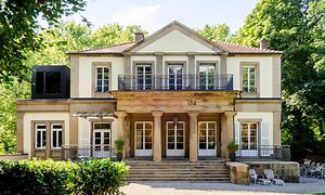 anna philipp adds black werk1 mobile office-box to a historical villa