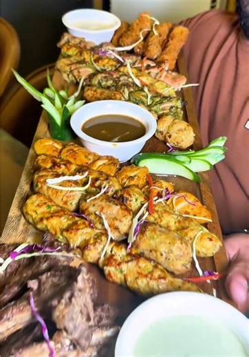 Introducing the NAWABI BBQ PLATTER 👑🍖 Made for 6 Hungry Nawabs! Mutton Chaamp, Finger Fish, Reshmi Kebab , Malai Boti, Green Boti, Bihari Boti, & More... One platter. Endless flavors. Zero compromise. Contact Us 👇 ☎️03333914000 Visit Us👇 📍Service Road Near Sugreve, Bahria Town Phase 7 Rawalpindi 🇵🇰 #HfFoodaterHouse #zmconsulting #bahriatown #restaurant #finedine