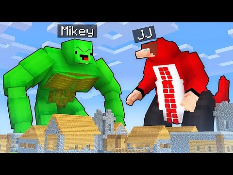 JJ and Mikey Became GODZILLA and KINGKONG - Maizen Minecraft Animation