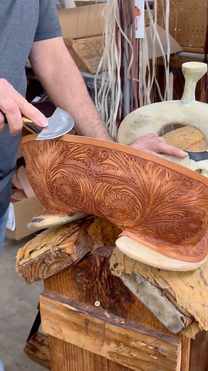 17M views · 10K reactions | Leather cutting! #circley #circleysaddle #saddle #saddlery #westernsaddle #leathercraft #leather #leatherwork #handmade #handcrafted #madeinusa #usamade #leathergoods #satisfying #oddlysatisfying #instagram #instagood | Circle Y Saddles | Facebook