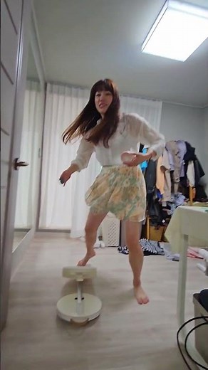 An electric fan under the skirt