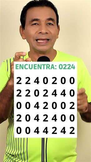 If you find 0224 in 5 seconds, recognize your great mental skills...