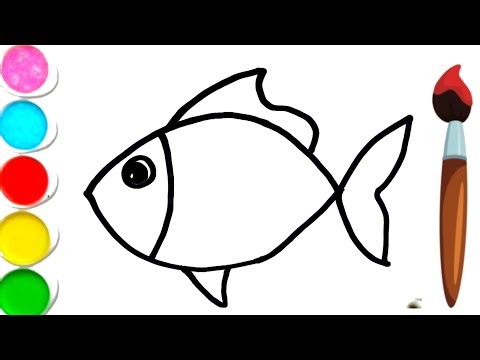 Fish drawing tutorial for kids and toddler's | how to draw fish