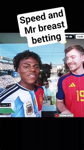 Mr.Beast bet Ishowspeed $10000 if SPAIN WINS💵💲 $ #ishowspeed #mrbeast #ishowspeedshorts
