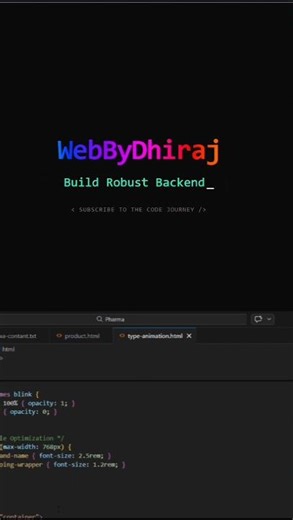 CSS Typing Animation 🤩| Day 5 OF CSS #coding #learnprogramming #learneveryday #trending #shortsfeed