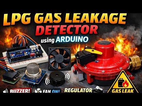 LPG Gas Leakage Detector project using Arduino (MQ-2 + Servo + Fan + Buzzer)‪@sujaykumarjena7101‬