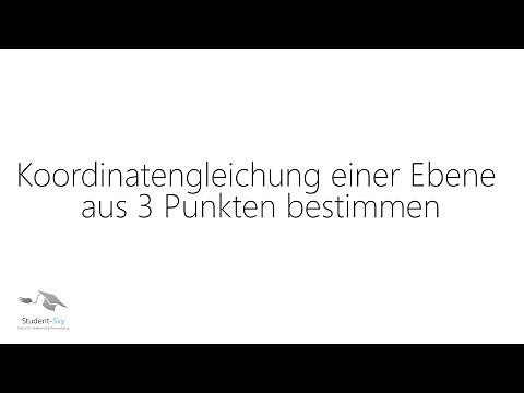 Koordinatengleichung einer Ebene aus 3 Punkten bestimmen (Tutorial)