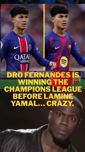 WHAT?! 😱 Dro Fernandes Wins UCL Before Lamine Yamal 🤯” #football