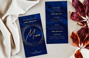 Elegant Wedding Menu Template – Printable Canva Dinner Menu (digital) - Etsy