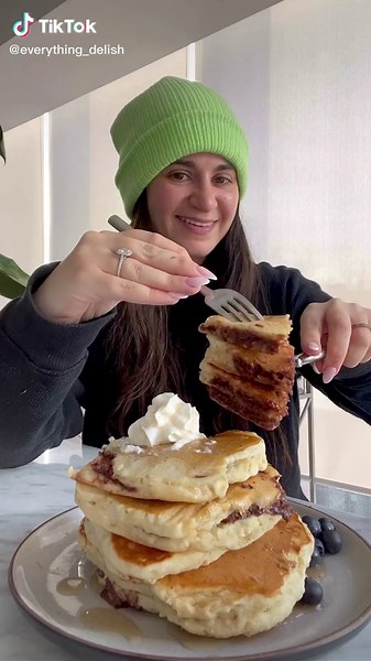 Delicious Nutella Stuffed Pancakes Recipe with Krusteaz Buttermilk Pancake Mix