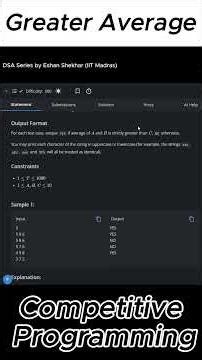 Greater Average in Codechef | Eshan Shekhar