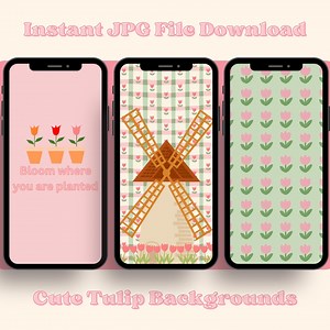 Spring Tulip iPhone Wallpaper | Bloom Where Planted (digital Download) - Etsy