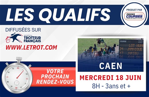 Les #qualifs : votre rendez-vous matinal ☕️🥐 En direct de Caen dès 8h sur https://www.letrot.com/videos 📲 | Province Courses/24H au trot