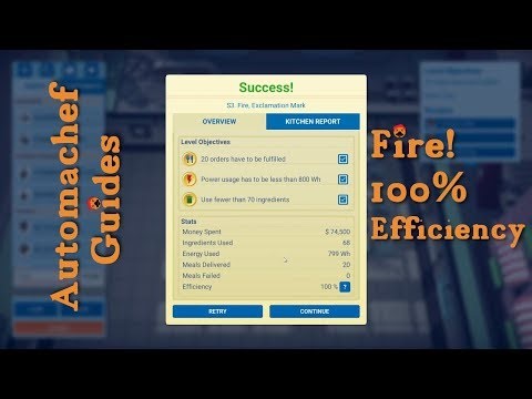 Automachef Tips & Tricks - Fire, Exclamation Mark 100%