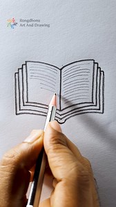 98K views · 1.1K reactions | Drawing a Beautiful Open Book With Simple Techniques #drawing #art #shorts | Rongdhonu Art and Drawing | Facebook