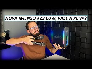 IMENSO X29: A Caixa de Som MAIS COMPLETA E BARATA? Graves FORTES? 2 Microfones!